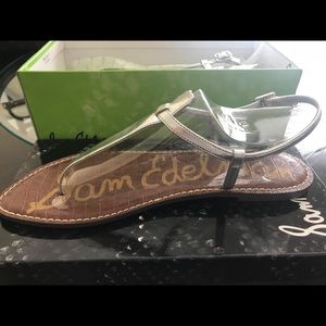 Sam Edelman Gigi Sandals. Silver. Size 12.